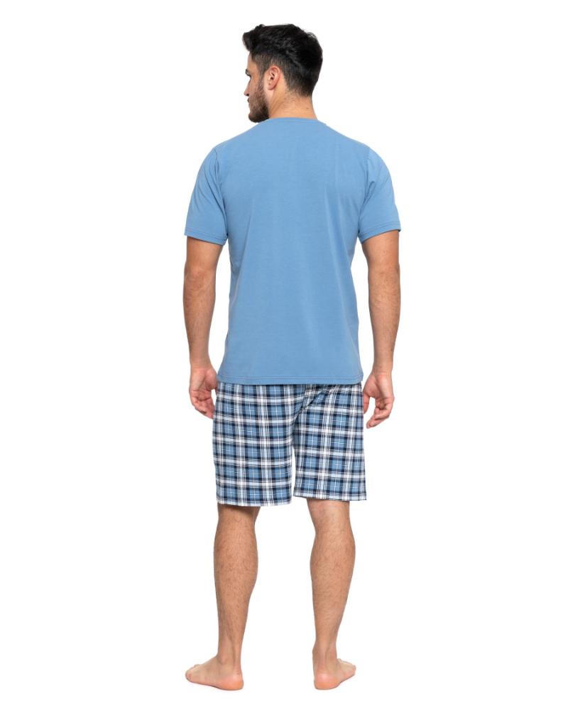 Pijama bleu in carouri