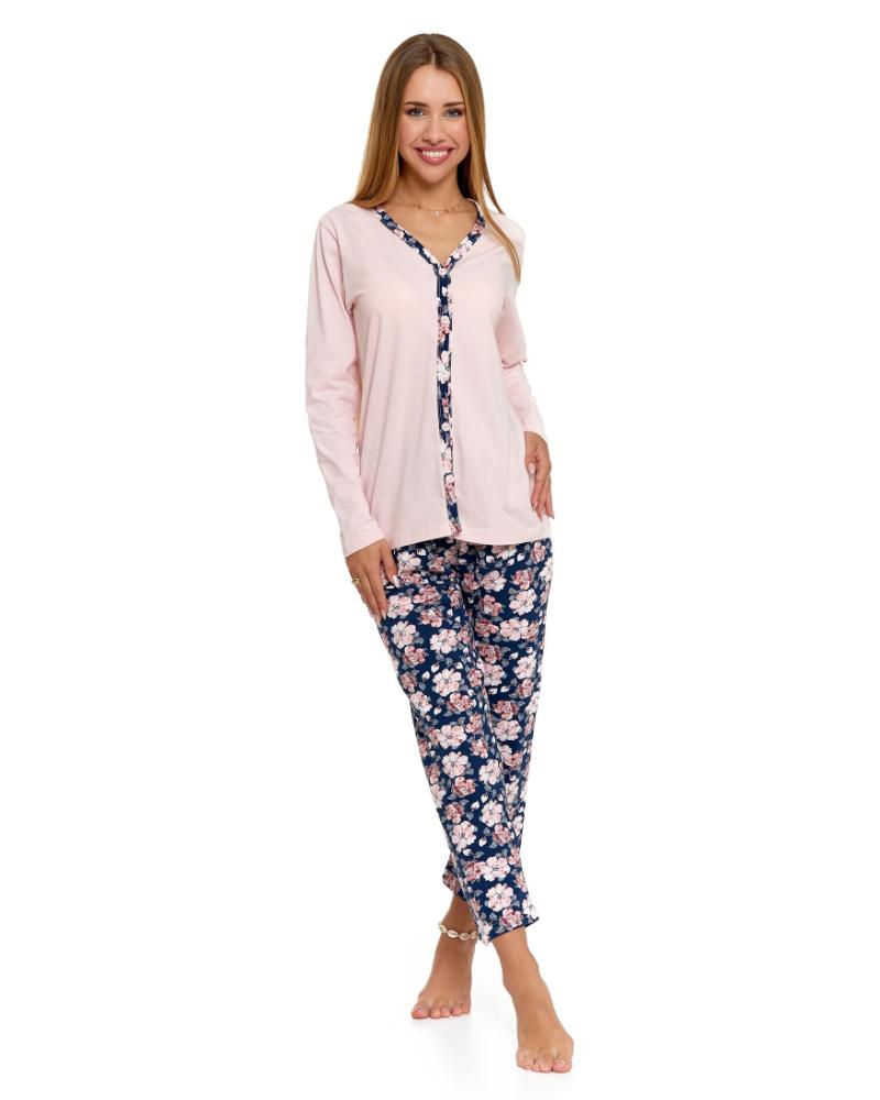 Pijama din bumbac cu nasturi