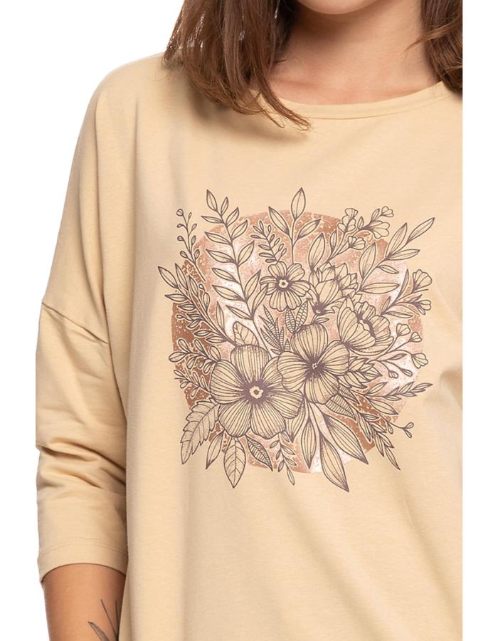 Bluza cu maneca 3/4, bumbac