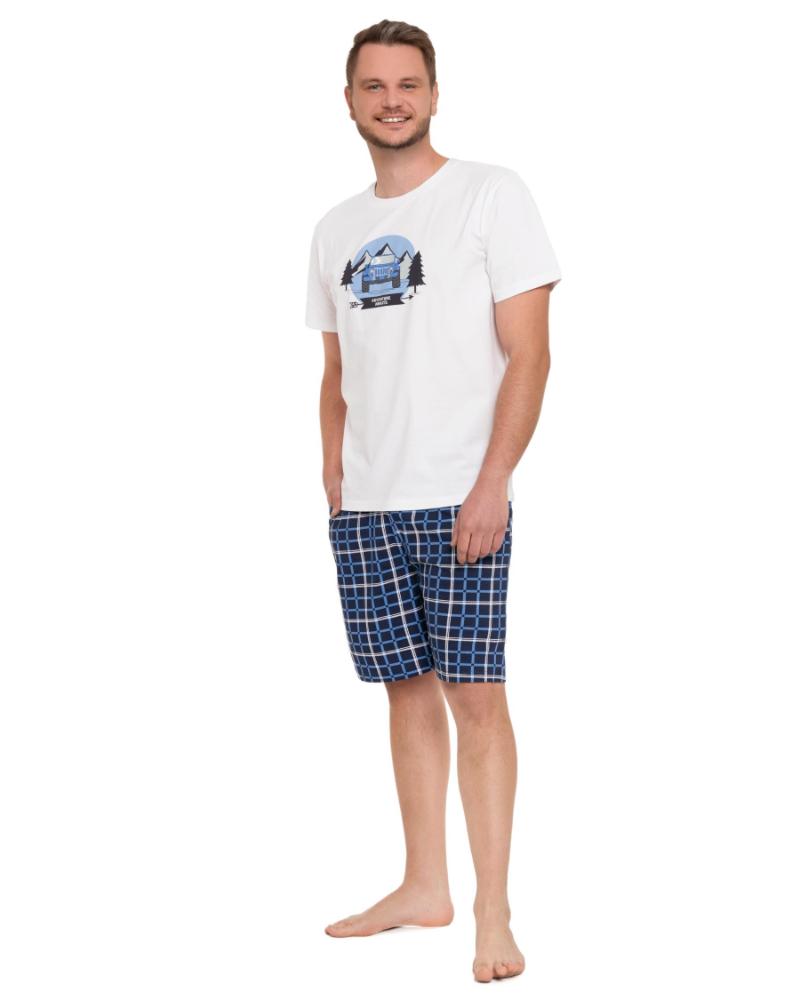 Pijama alba in carouri