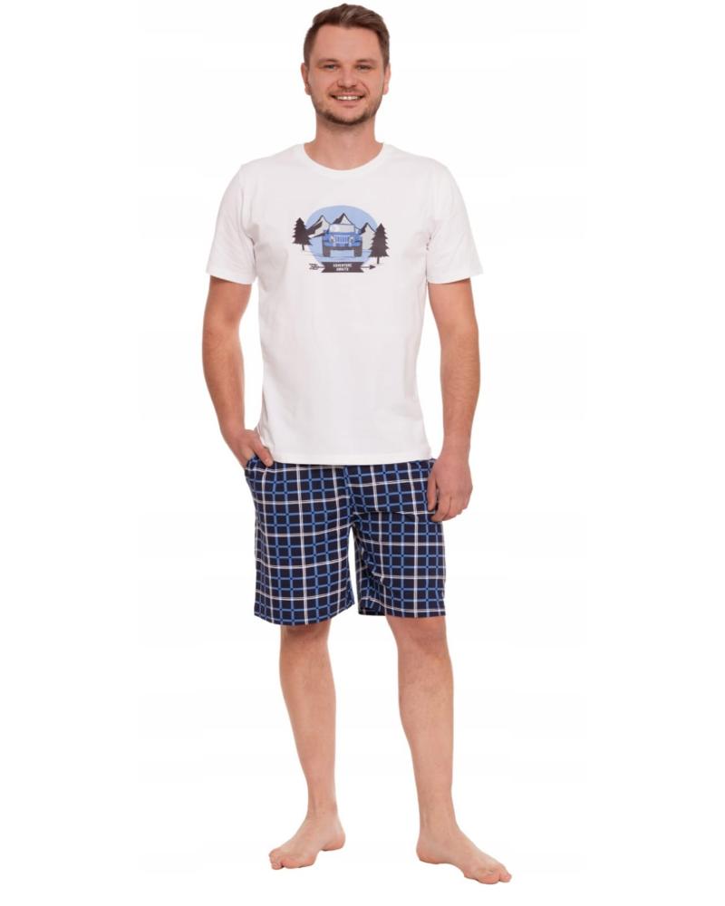 Pijama alba in carouri