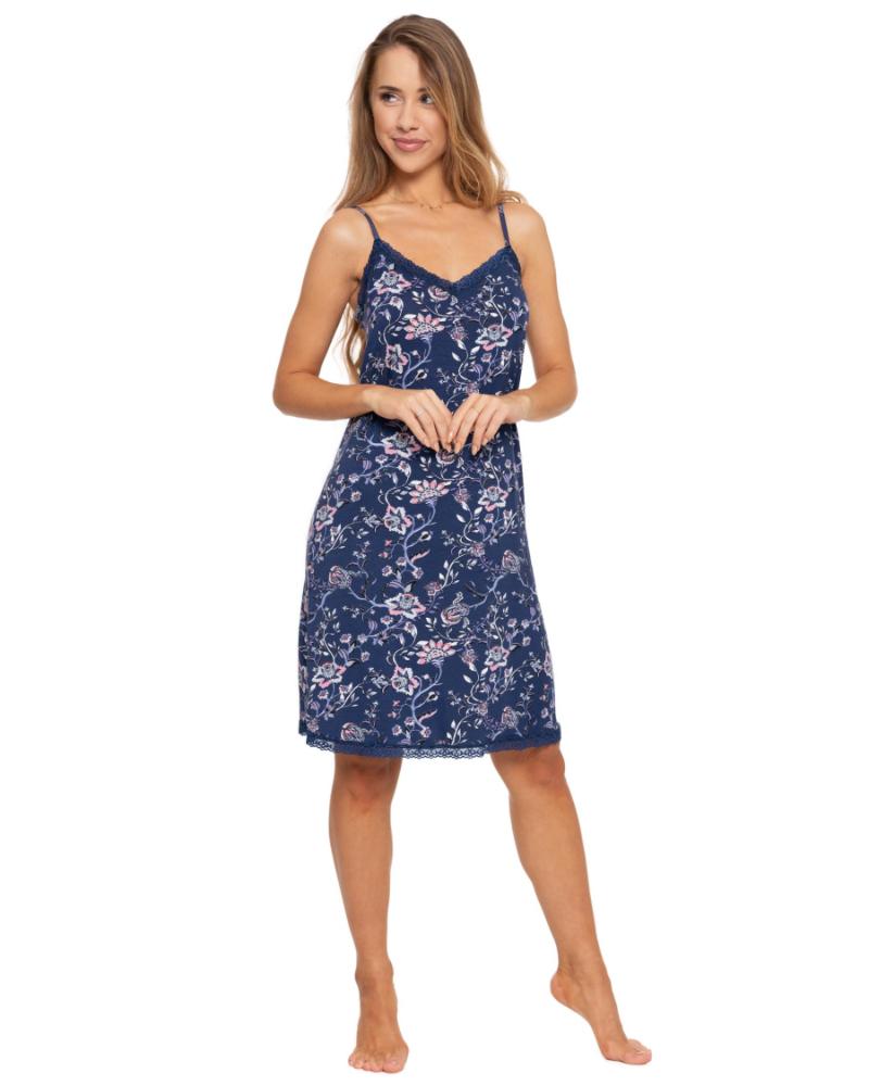 Camasa de noapte cu bretele din vascoza