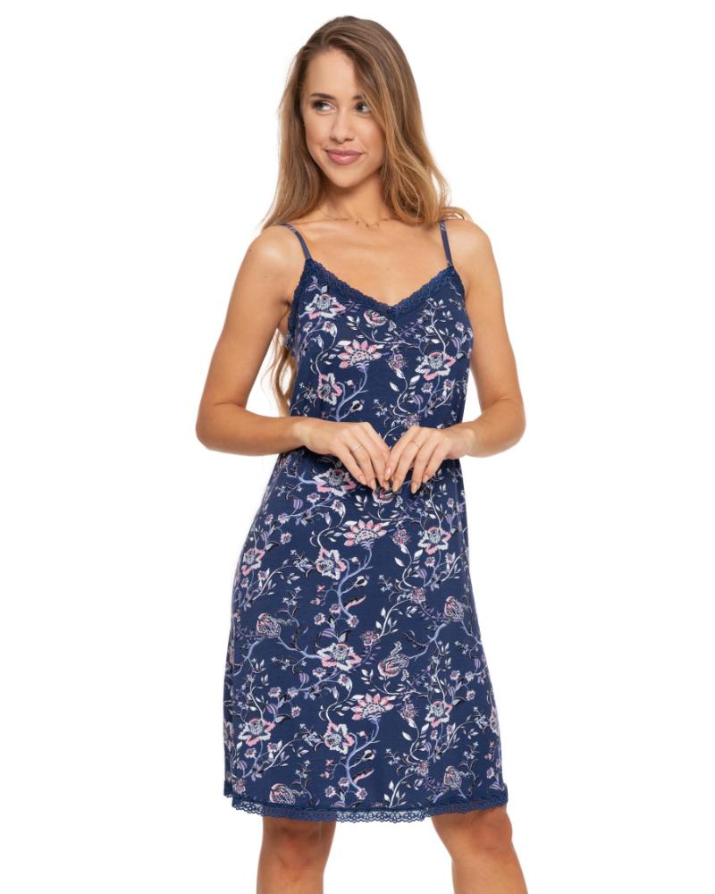 Camasa de noapte cu bretele din vascoza