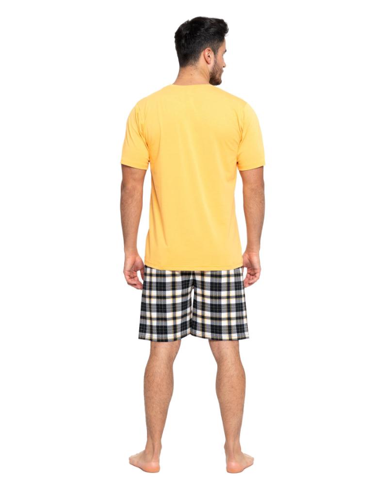 Pijama galbena in carouri