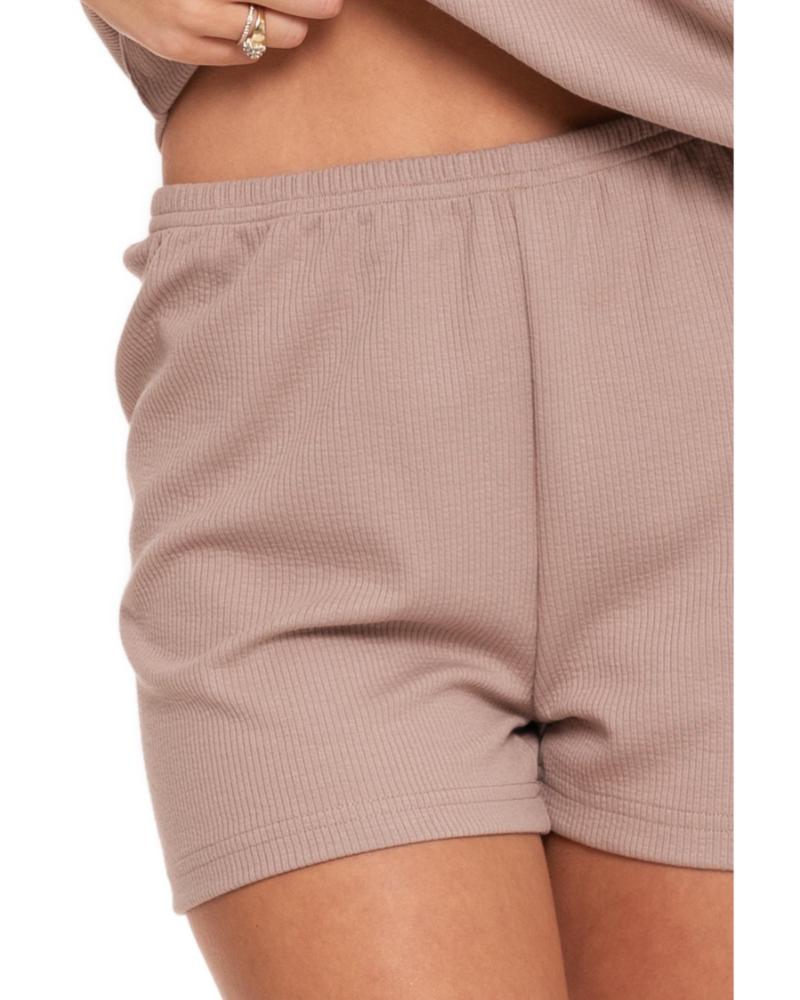 Pijama bej cu nervuri