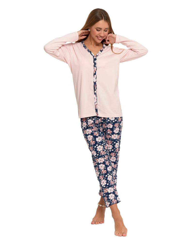 Pijama din bumbac cu nasturi