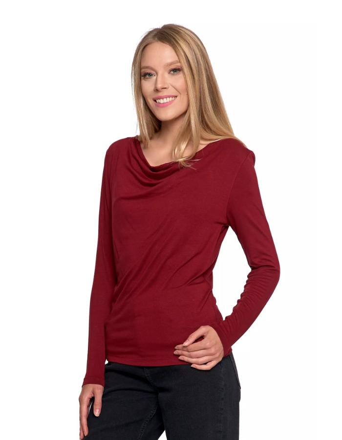 Bluza cu decolteu barcuta, viscoza