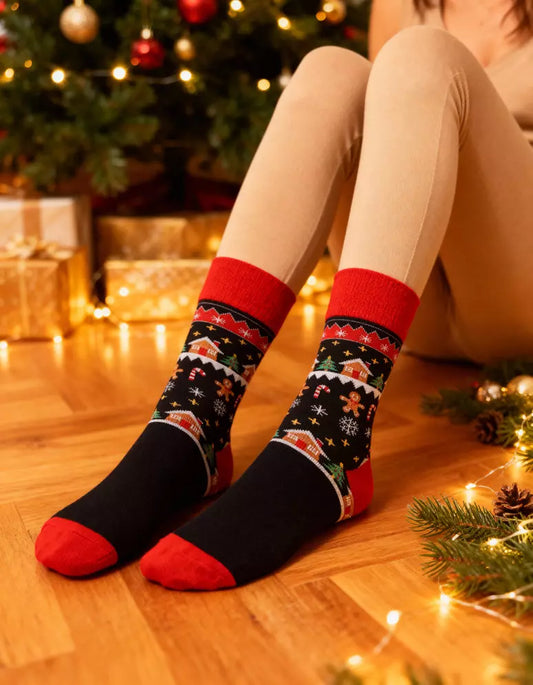 Șosete lungi de Crăciun pentru femei