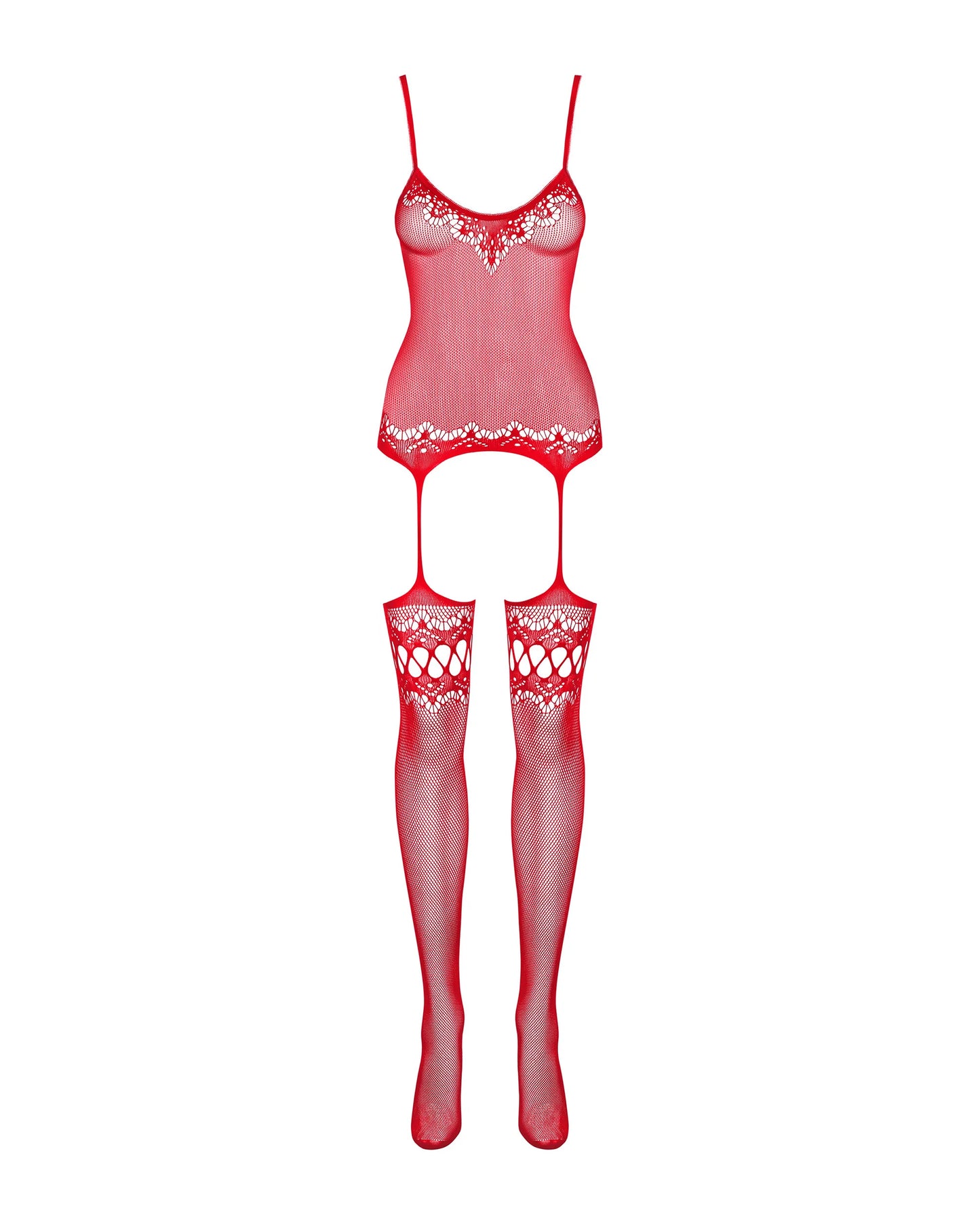 Bodystocking rosu F214