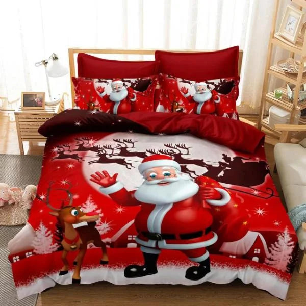 Lenjerie de pat finet "Mos Crăciun"