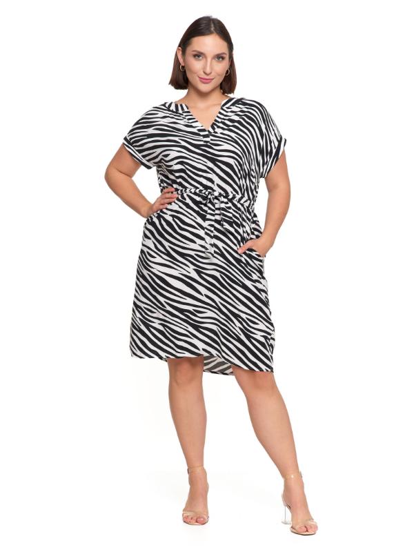 Rochie din viscoza cu cordon