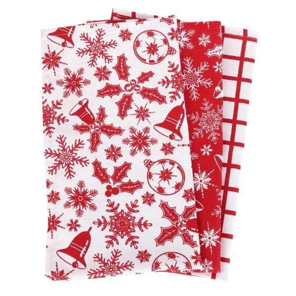 Set prosoape de bucatarie”Rosu”