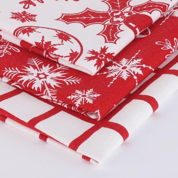 Set prosoape de bucatarie”Rosu”