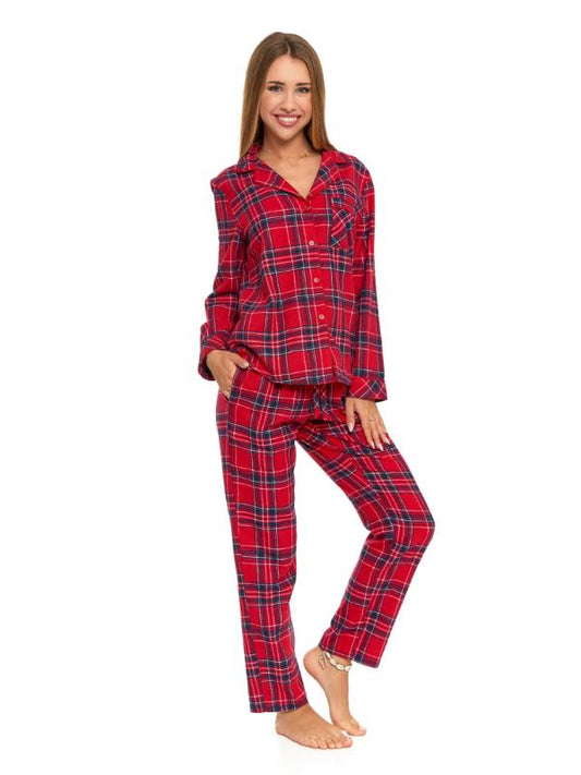 Pijama in carouri cu nasturi