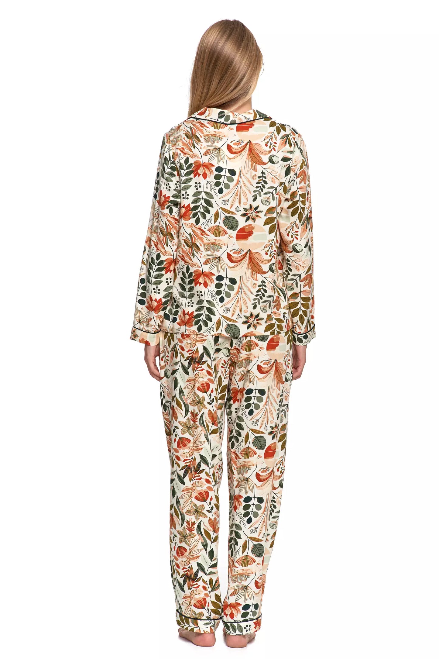 Pijama femei inflorata, viscoza