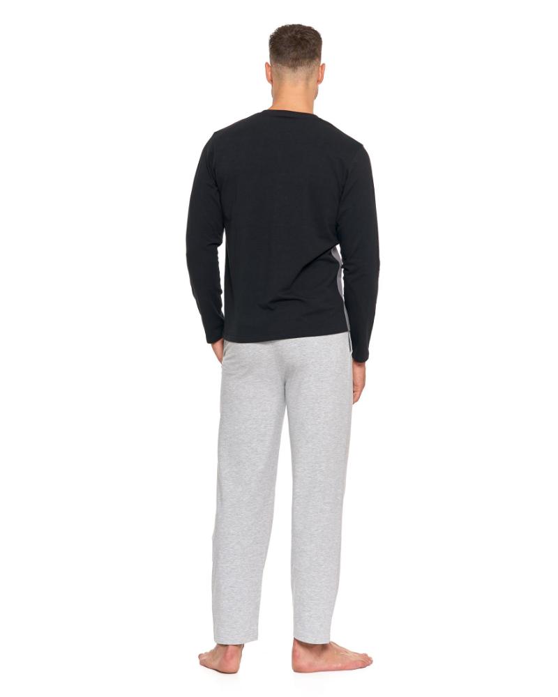 Pijama gri pentru barbati din bumbac