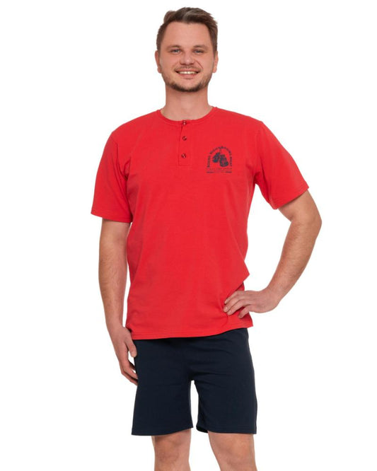 Pijama plus size cu maneca scurta