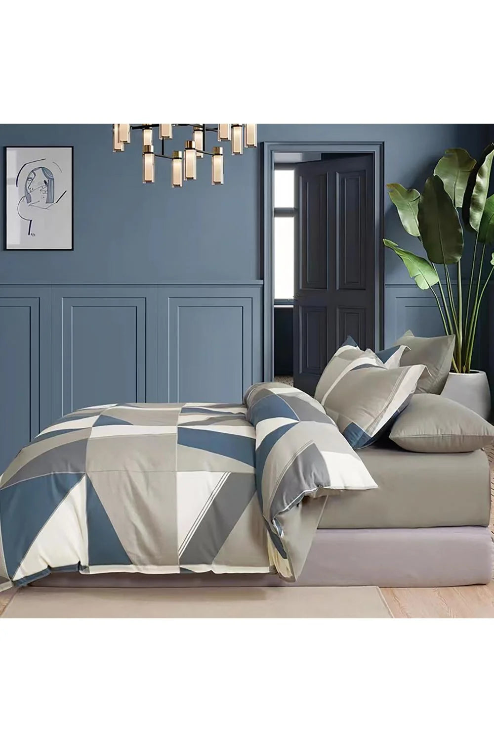 Lenjerie de pat percalle, gri