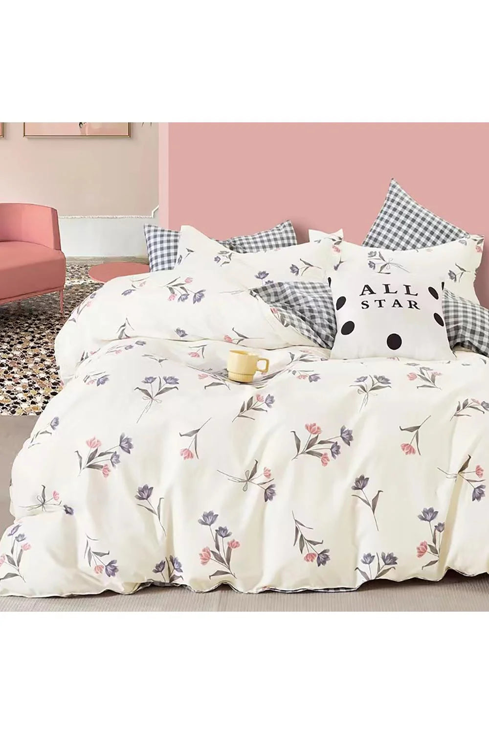 Lenjerie de pat percalle, galben