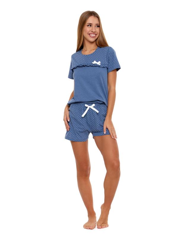 Pijama cu maneca scurta cu buline