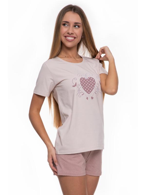 Pijama cu maneca scurta"Inima"