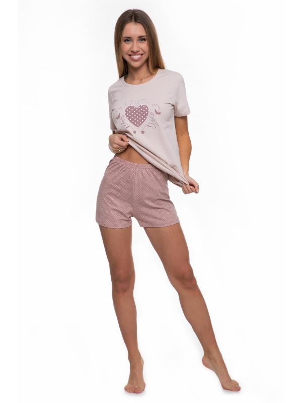 Pijama cu maneca scurta"Inima"